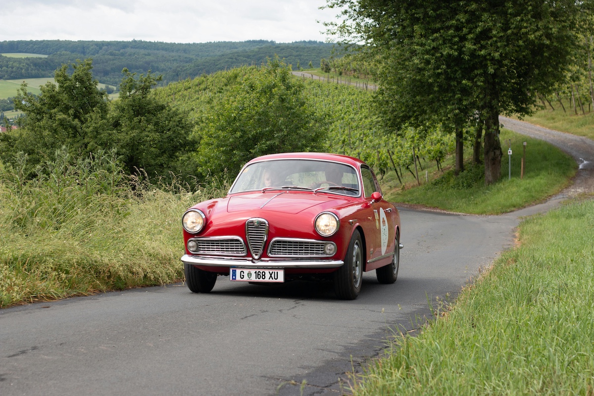 Alfa im Weingarten mit Kennzeichen Kopie Alfa Romeo Rallye